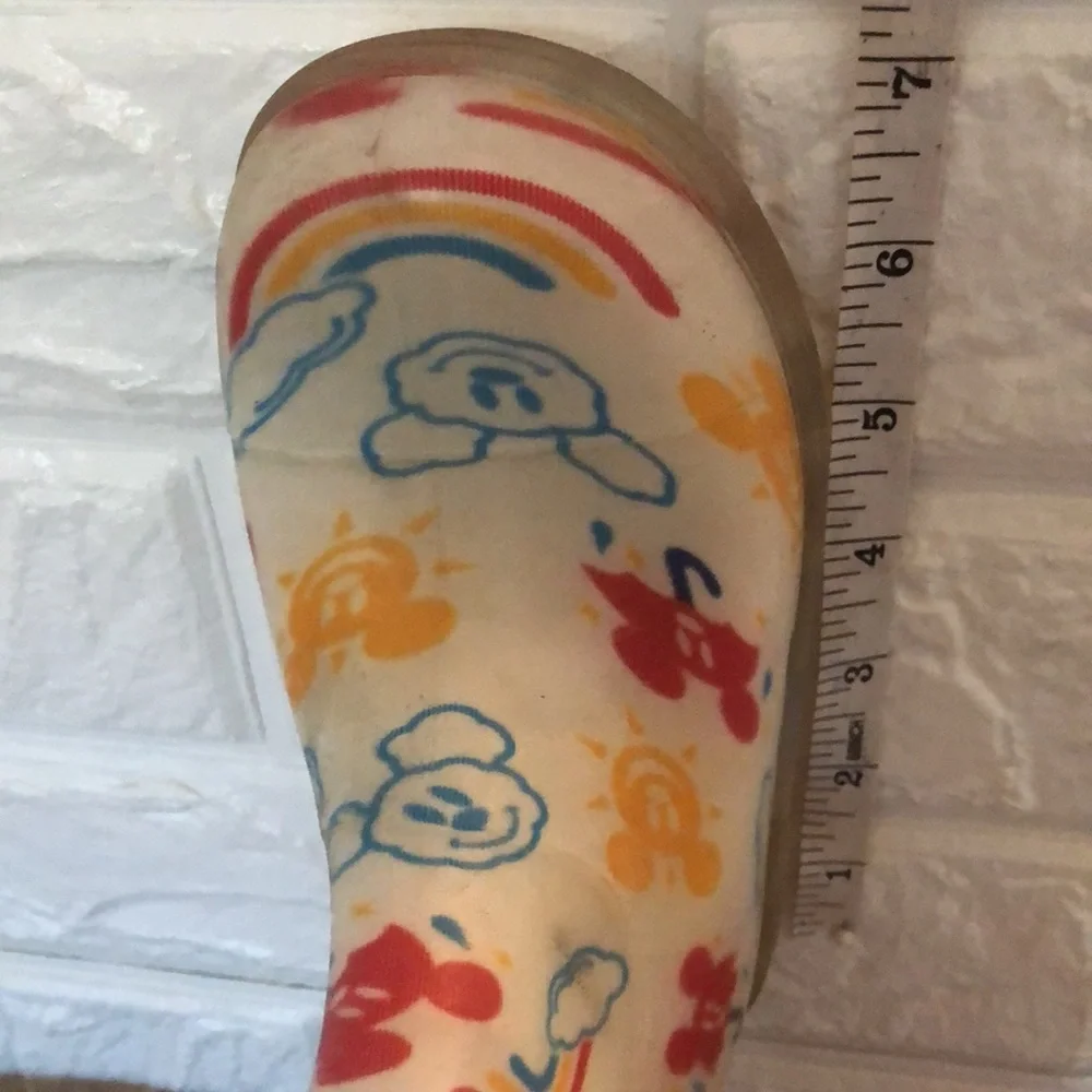 Disney Resorts Tokyo Mickey‎ Mouse rainbow rubber rain boots size S (1-2year)